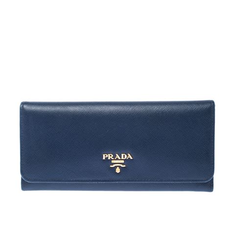 prada long wallet blue|authentic prada wallet sale.